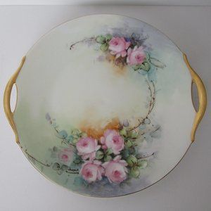 dual handled cake plate